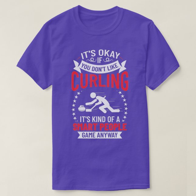 Curling Sport Game Curler Spieler Stones Broom Cur T-Shirt (Design vorne)