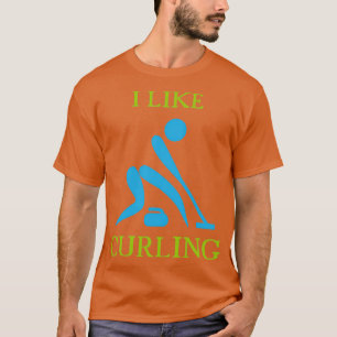 Curling Sport Sporty Geschenkbewegung Spaß beim Ei T-Shirt