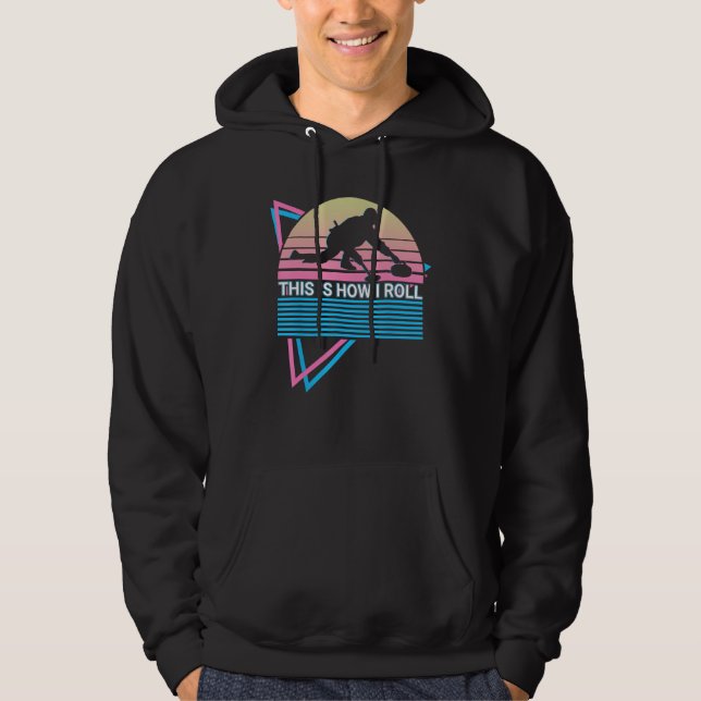 Curling Stone Curling Player Retro This Is How I R Hoodie (Vorderseite)