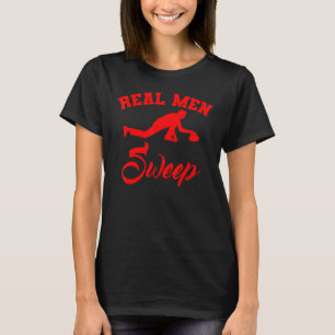 Curling Stone Men Curler Player Ice Wintersport T-Shirt