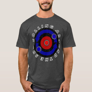 Curling Stone rollt wie die Erdbahn der 27er T-Shirt
