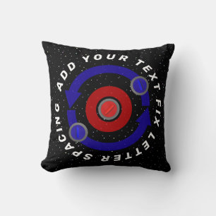 Curling Stone rollt wie die Erdumlaufbahn Kissen