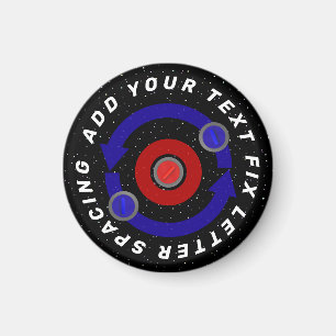 Curling Stone rollt wie die Erdumlaufbahn Magnet