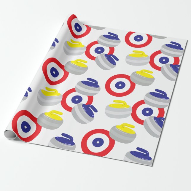 Curling Stones Ice Sport Geschenkpapier (Ungerollt)