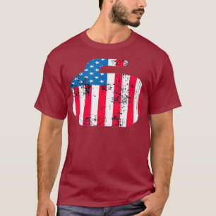 Curling T Vintag US Flag Rock Curler für Fans T-Shirt