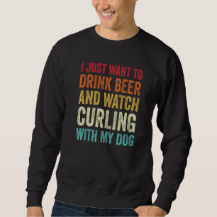 Curling und mein Hund Curling-Lüfter Sweatshirt