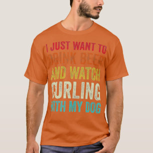 Curling und mein Hund Funny Curling Fan-Gigapixel- T-Shirt
