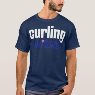 Curling Unicorn Wintersport 2 T-Shirt