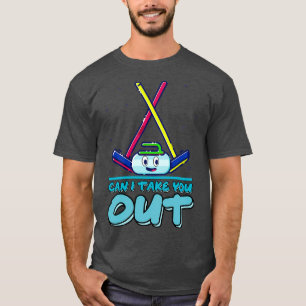 Curling Wintersport Eissport kann ich ausziehen T-Shirt