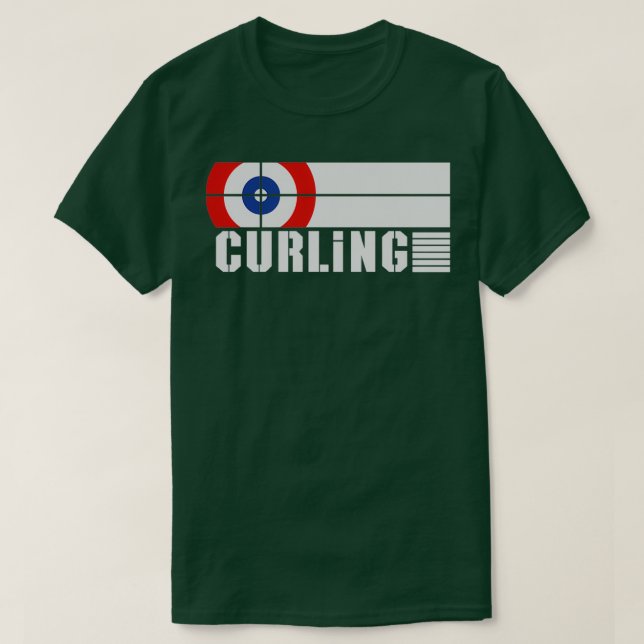 Curling Wintersport mit Text T-Shirt (Design vorne)
