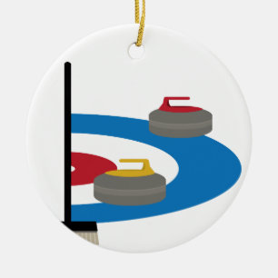 Curlingsport Keramik Ornament