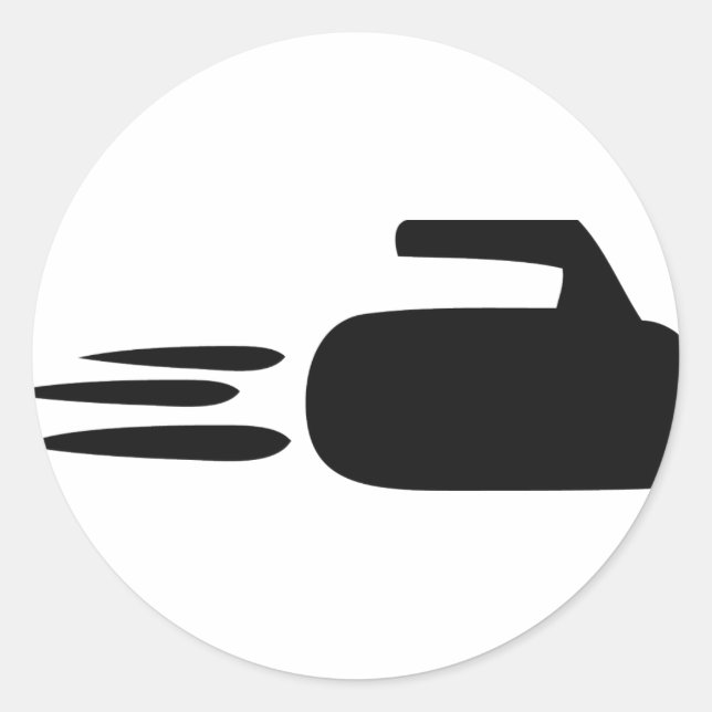 Curlingsymbol Runder Aufkleber (Vorderseite)
