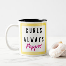 Curls immer Poppin'! Niedliches Curry-Haar-Angebot