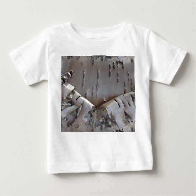 Curly Birch Bark Tree Rustic Baby T-shirt (Vorderseite)