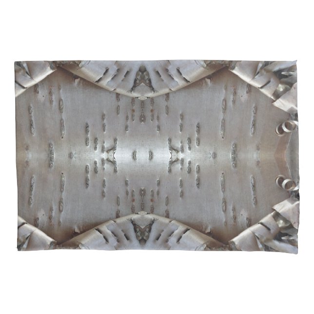Curly Birch Bark Tree Rustic Pillowcase Kissenbezug (Vorderseite)