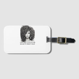 Curly Brünett Beauty Gepäckanhänger