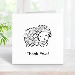 Curly Coat Dankeschön Ewe (You) Sheep Gummistempel