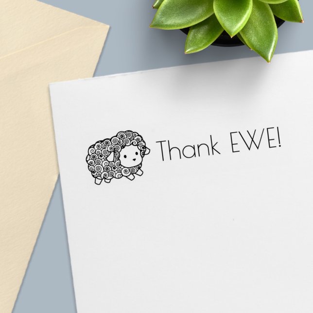 Curly Coat Little Sheep Danke Ewe (Sie) Permastempel (Von Creator hochgeladen)