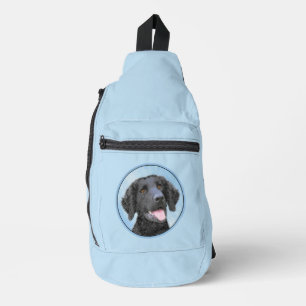 Curly Coated Retriever Malerei Original Dog Art Crossbody Bag