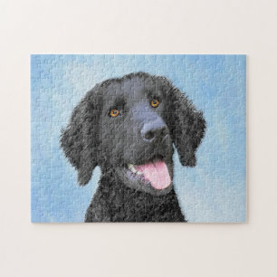 Curly Coated Retriever Painting - Original Dog Art