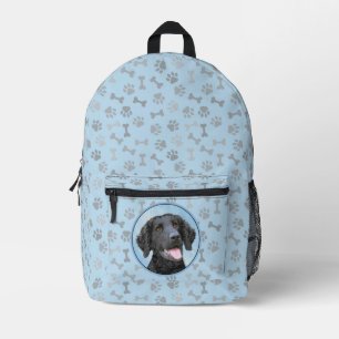 Curly Coated Retriever Painting - Original Dog Art Bedruckter Rucksack