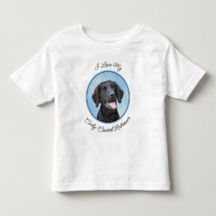 Curly Coated Retriever Painting - Original Dog Art Kleinkind T-shirt