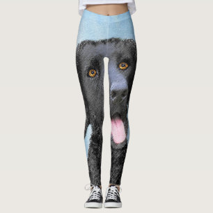 Curly Coated Retriever Painting - Original Dog Art Leggings