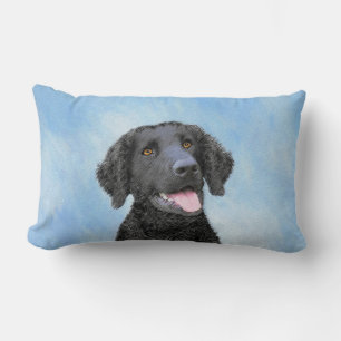 Curly Coated Retriever Painting - Original Dog Art Lendenkissen