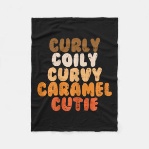 Curly Curvy Caramel Süsse Melanin Goddess Black Pr Fleecedecke