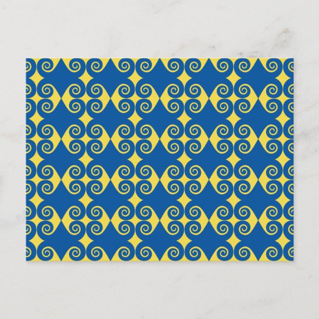 Curly Diamond Pattern Postkarte (Vorderseite)