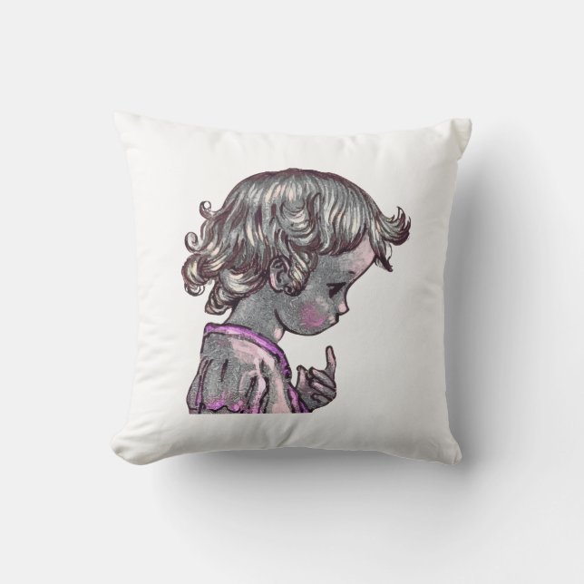 Curly Hair Girl Kissen (Vorderseite)