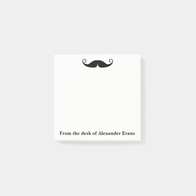 Curly Mustache Post-it Klebezettel (Vorderseite)