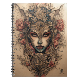 "Curly Princess Woman Spiral Notebook" Notizblock