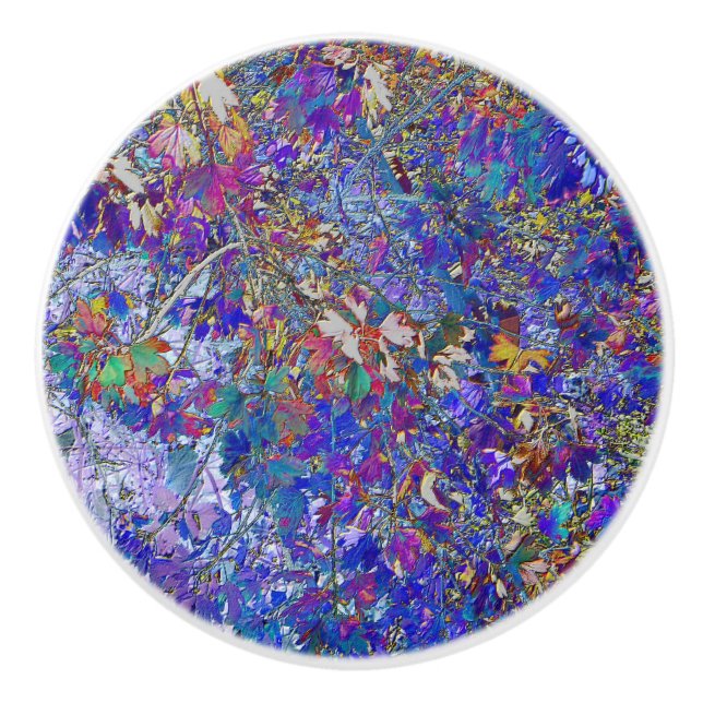 Currant-Blätter Tree Art Keramik Tile Knob Keramikknauf (Vorderseite)