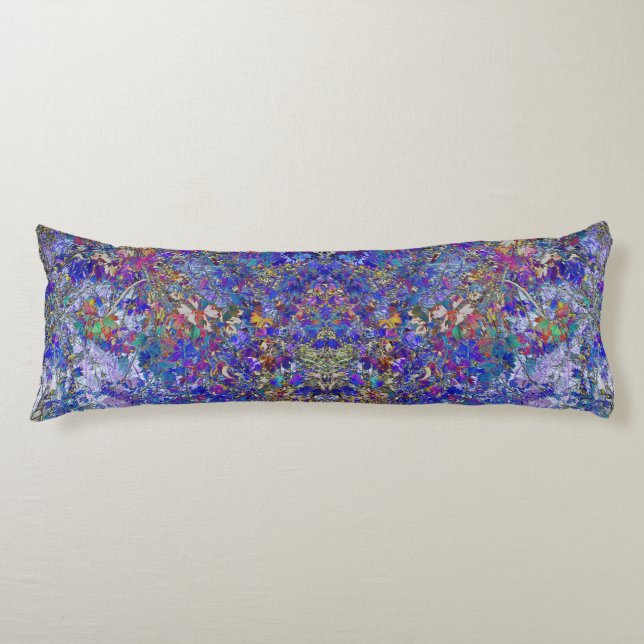 Currant Blätter Tree Art Meditative Body Pillow Seitenschläferkissen (Vorderseite)
