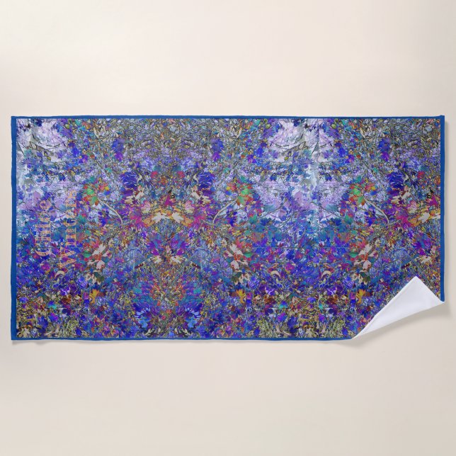 Currant Blätter Tree Art Personalisiert Beach Hand Strandtuch (Vorderseite)