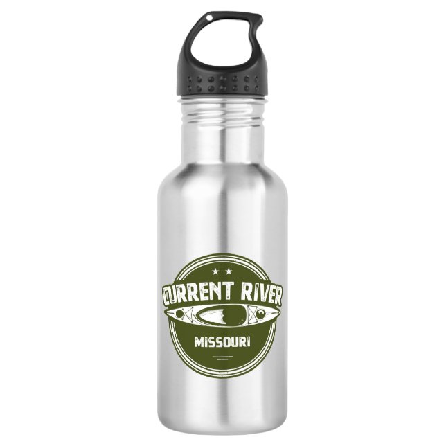 Current River Missouri Kayaking Edelstahlflasche (Vorderseite)