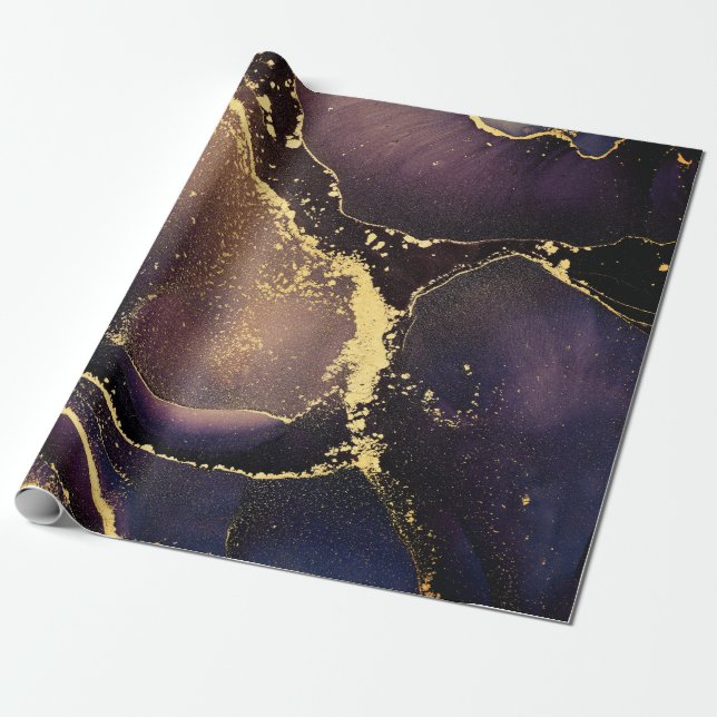 Currents of translucent hues, snaking metallic swi geschenkpapier (Ungerollt)