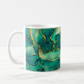 Currents of translucent hues, snaking metallic swi kaffeetasse
