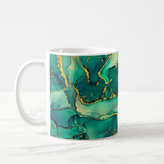 Currents of translucent hues, snaking metallic swi kaffeetasse (Links)