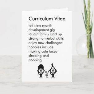 Curriculum Vitae - un poème faire-part de naissanc