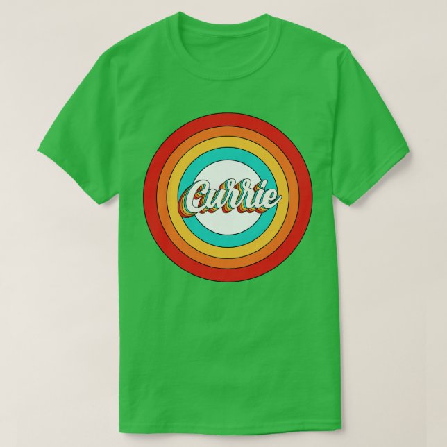 Currie Name Shirt Vintag Currie Circle (Design vorne)