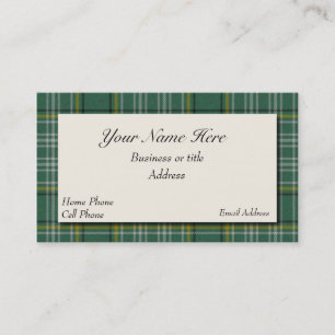 Currie Scottish Tartan Kariert Business Card Visitenkarte