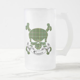 Currie Tartan-Schädel-Tasse Mattglas Bierglas