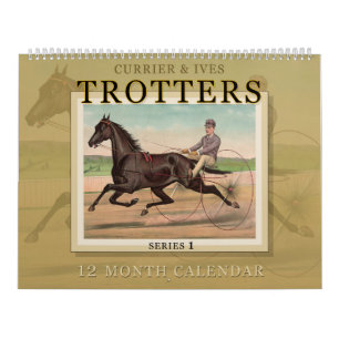Currier et calendrier de course de chevaux de