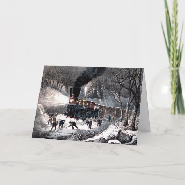 Currier & Ives - Carte de voeux - Snowbound (Devant)