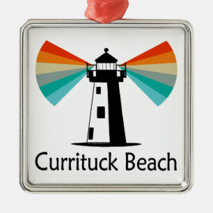 Currituck Beach Leuchtturm Regenbogen Ornament Aus Metall