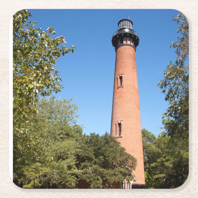 Currituck Beach Lighthouse Rechteckiger Pappuntersetzer (Vorderseite)