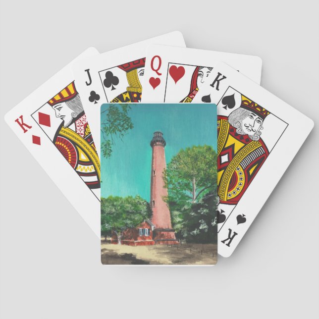 Currituck Beach Lighthouse Spielkarten (Rückseite)
