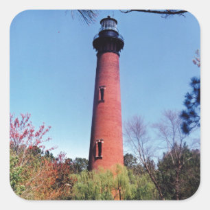 Currituck-Leuchtturm Quadratischer Aufkleber